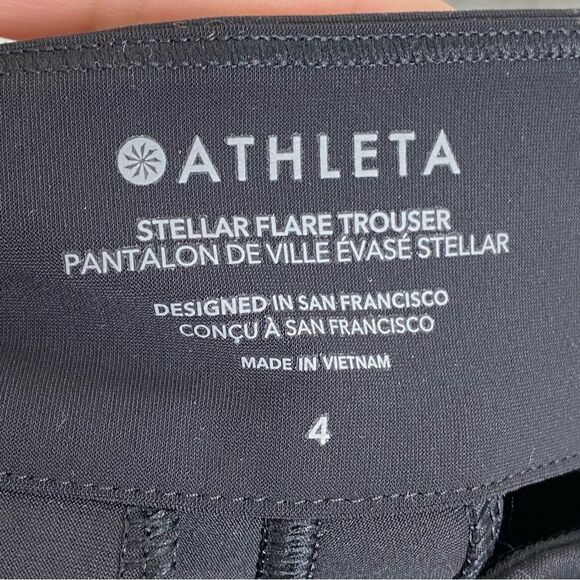 NWT Athleta Black Stellar Flare Trouser Pant Sz 4 #486208 - Picture 4 of 16